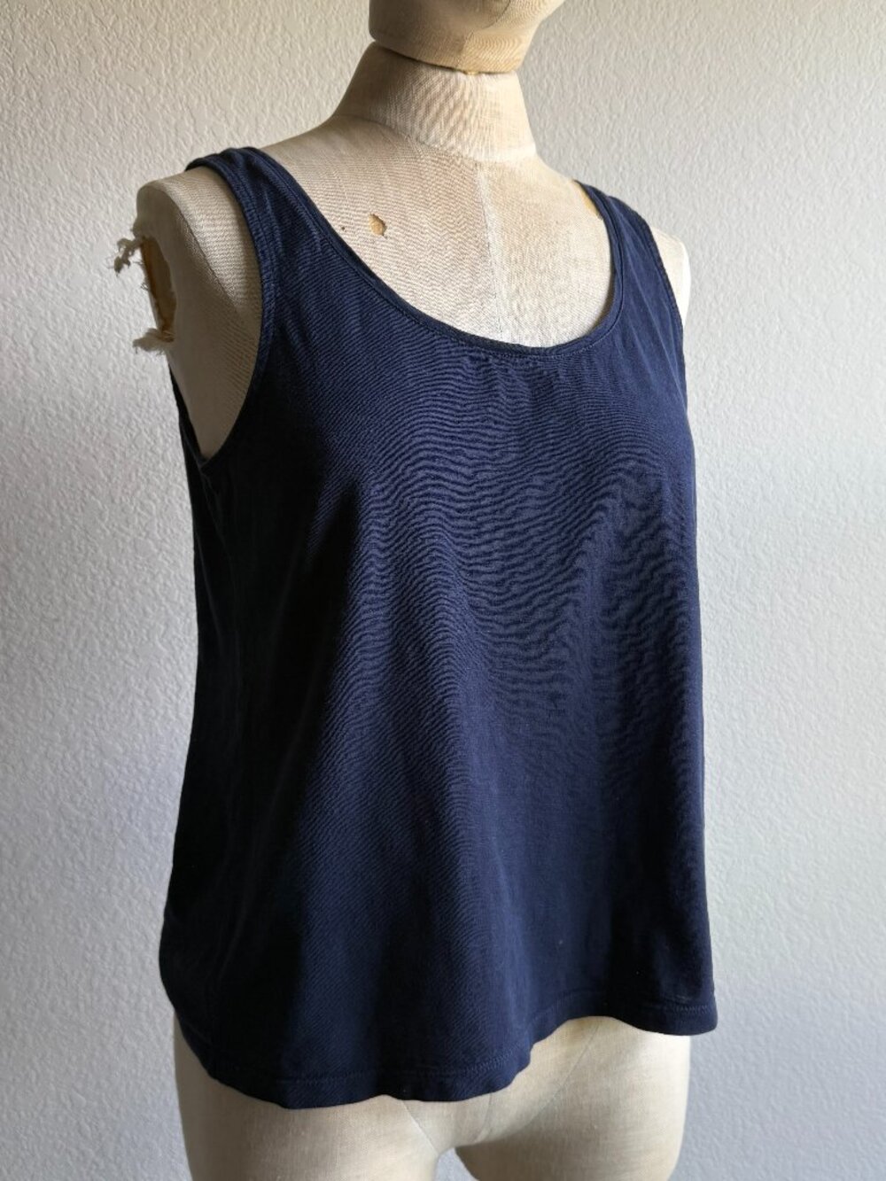 Faherty Cotton Tank Top Navy Size Small